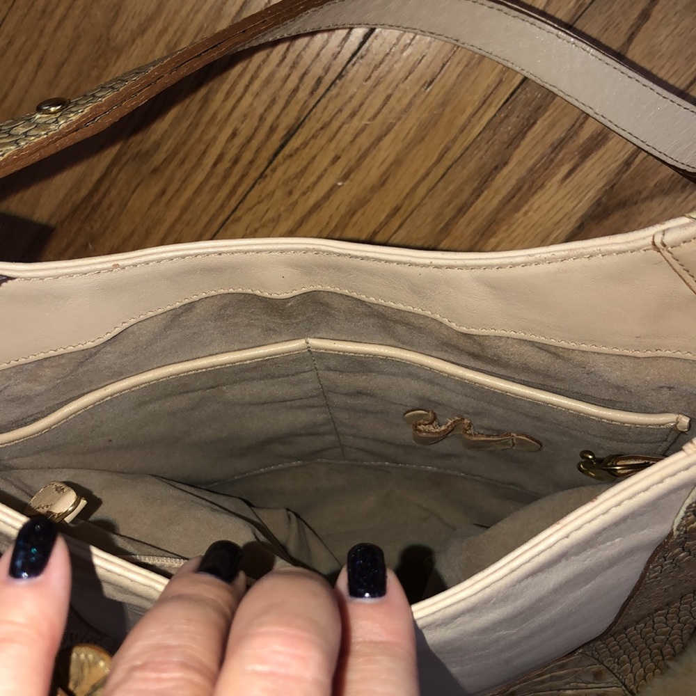 BRAHMIN CROC ITALIAN LEATHER SHOULDER PURSE - Picture 8 of 8